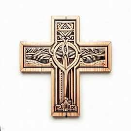 Croce di gerusalemme in legno 3
