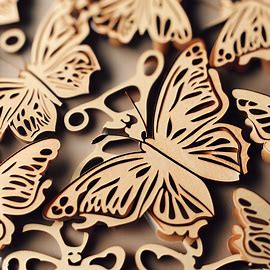 Farfalle decorative in legno 2