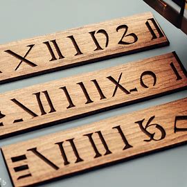 Numeri romani in legno 2
