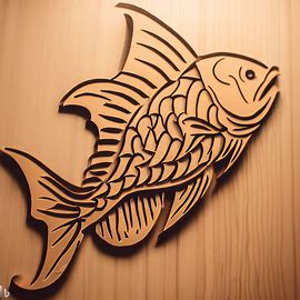 Pesce in legno da parete 1