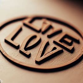 Scritta amore in legno 1
