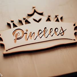 Scritta princess in legno