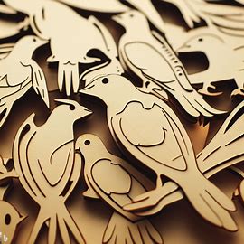 Uccelli in legno